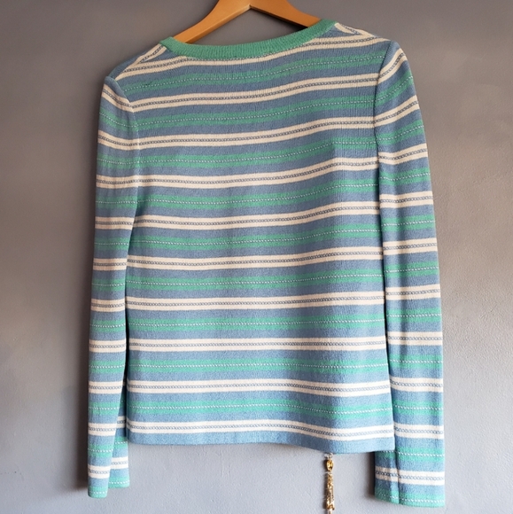 ST. JOHN SPORT, MARIE GRAY, VINTAGE SWEATER, BLUE, GREEN, SIZE S, M, NEW - Picture 6 of 13